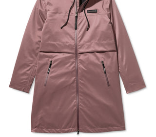 Timberland Parka impermeável feminina de comprimento médio, roxa, tamanho pequeno