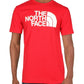 Camiseta masculina de manga curta The North Face Half Dome vermelha, tamanho grande