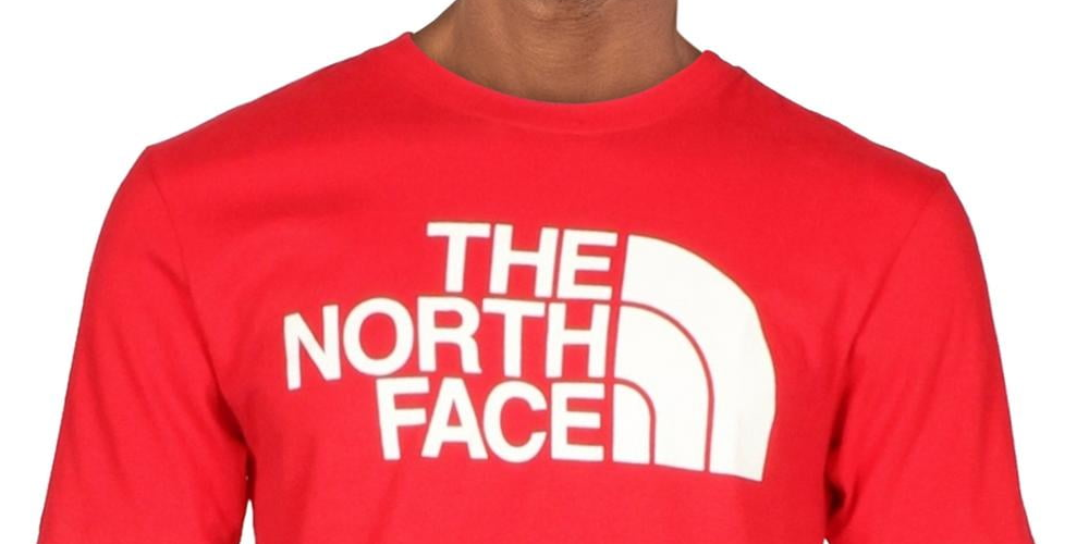 Camiseta masculina de manga curta The North Face Half Dome vermelha, tamanho grande