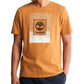 Camiseta gráfica de manga curta Timberland Outdoor Archive masculina, amarela, tamanho GG