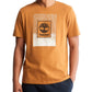 Camiseta gráfica de manga curta Timberland Outdoor Archive masculina, amarela, tamanho GG