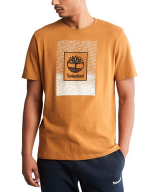 Camiseta gráfica de manga curta Timberland Outdoor Archive masculina, amarela, tamanho GG