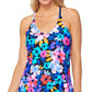 Island Escape Tankini Top Feminino com Aro e Costas em T, Preto, Tamanho 6