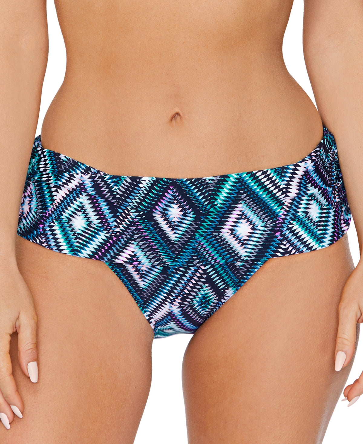 Calcinha de biquíni feminina Island Escape Tahiti, maiô preto, tamanho 8