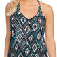 Top tankini com aro e costas em T feminino Island Escape, preto