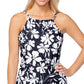Island Escape feminino Cali Underwire Tankini Top Maiô Preto Tamanho 12