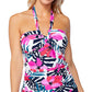 Island Escape Lux sem alças Tankini Top Maiô Multicolorido Tamanho 14