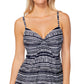 Top tankini feminino com aro escorpião Island Escape, preto, tamanho 8