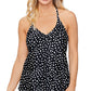 Top tankini com aro e costas em T feminino Island Escape, preto
