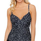 Island Escape Gemini Underwire Tankini Top Maiô Feminino Preto Tamanho 10