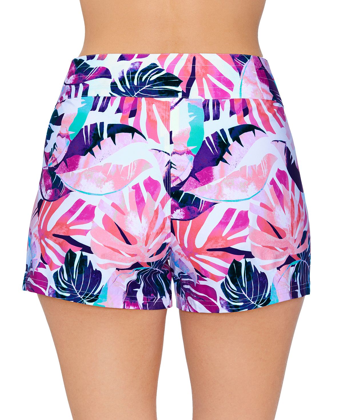Bermuda de praia feminina Island Escape, traje de banho branco