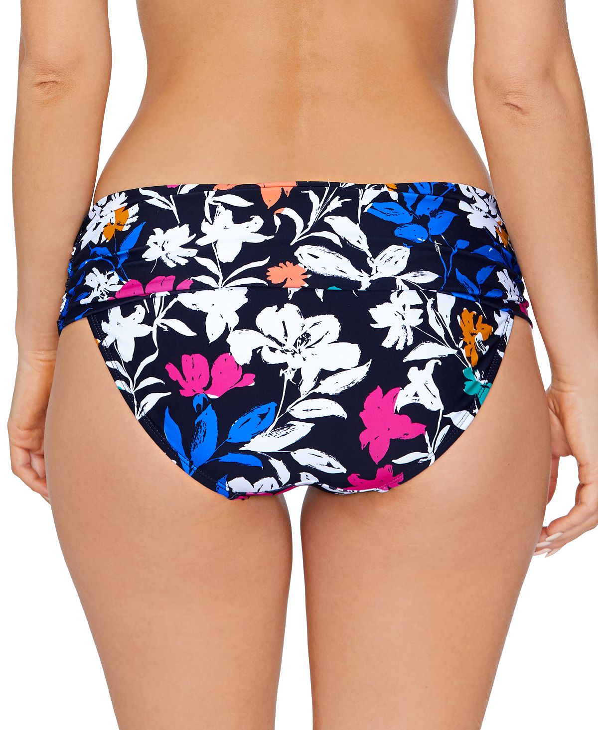 Calcinha de biquíni feminina Island Escape Tahiti, maiô preto