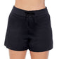 Bermuda de praia feminina Island Escape, preta, tamanho 16W