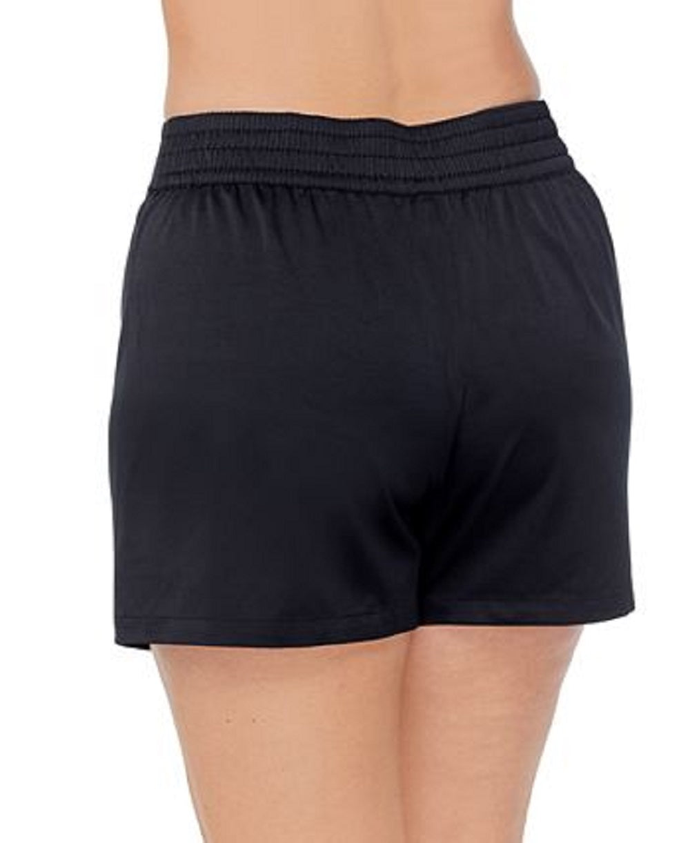 Bermuda de praia feminina Island Escape, preta, tamanho 16W