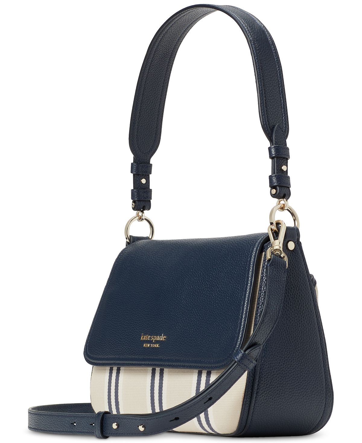 Bolsa de ombro feminina Kate Spade New York Hudson Pebble Sam, azul, tamanho regular