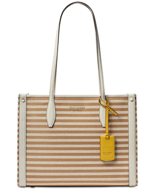 Kate Spade New York Market Stripe Tecido Médio Tote em Pergaminho