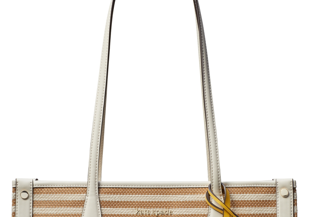 Kate Spade New York Market Stripe Tecido Médio Tote em Pergaminho