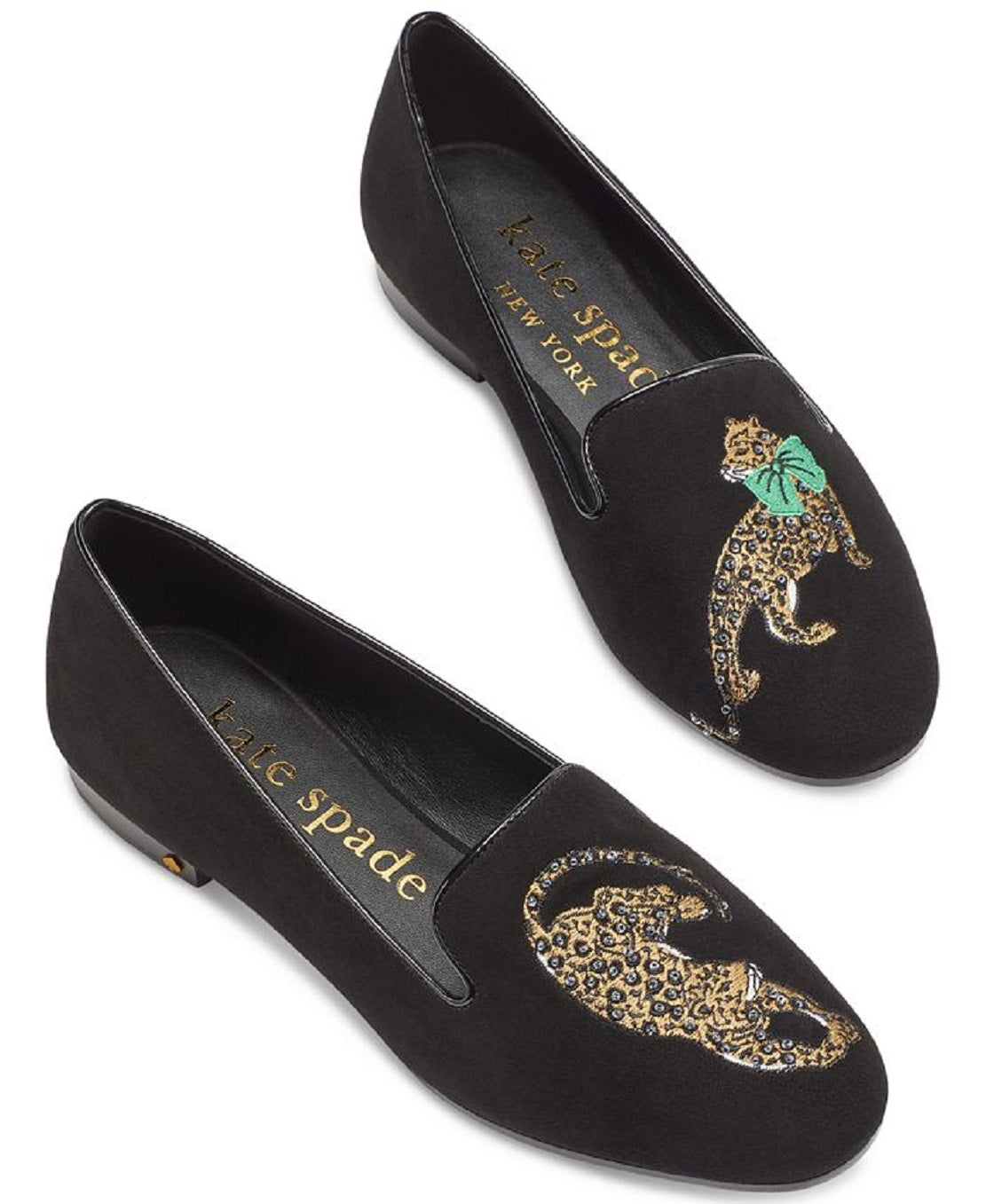 Kate Spade Mocassim Feminino Leopardo Lounge Preto Tamanho 7M