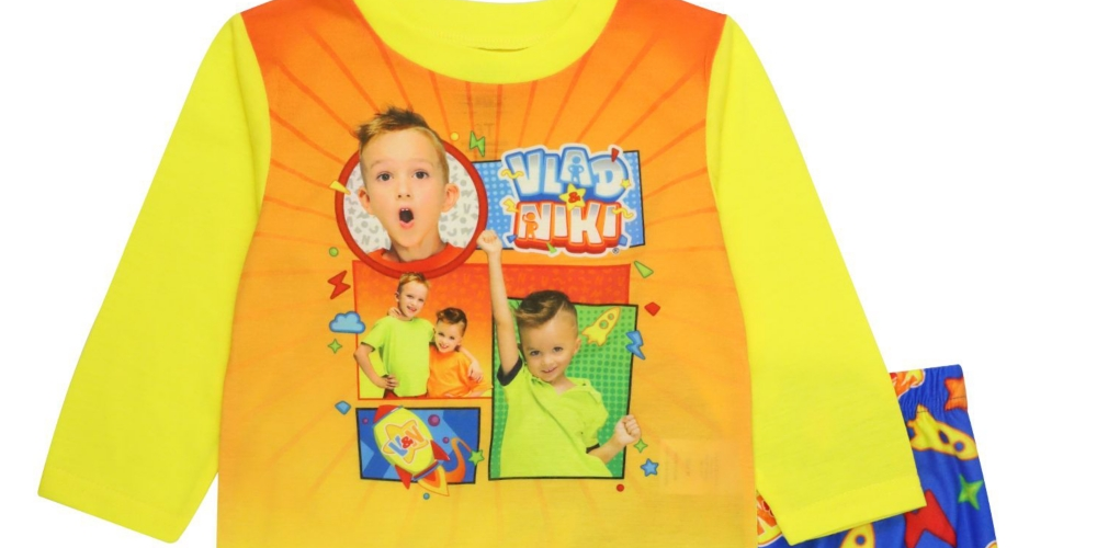 Conjunto de pijamas Vlad e Niki para meninos Ame Toddler, 2 peças, tamanhos variados, 2T