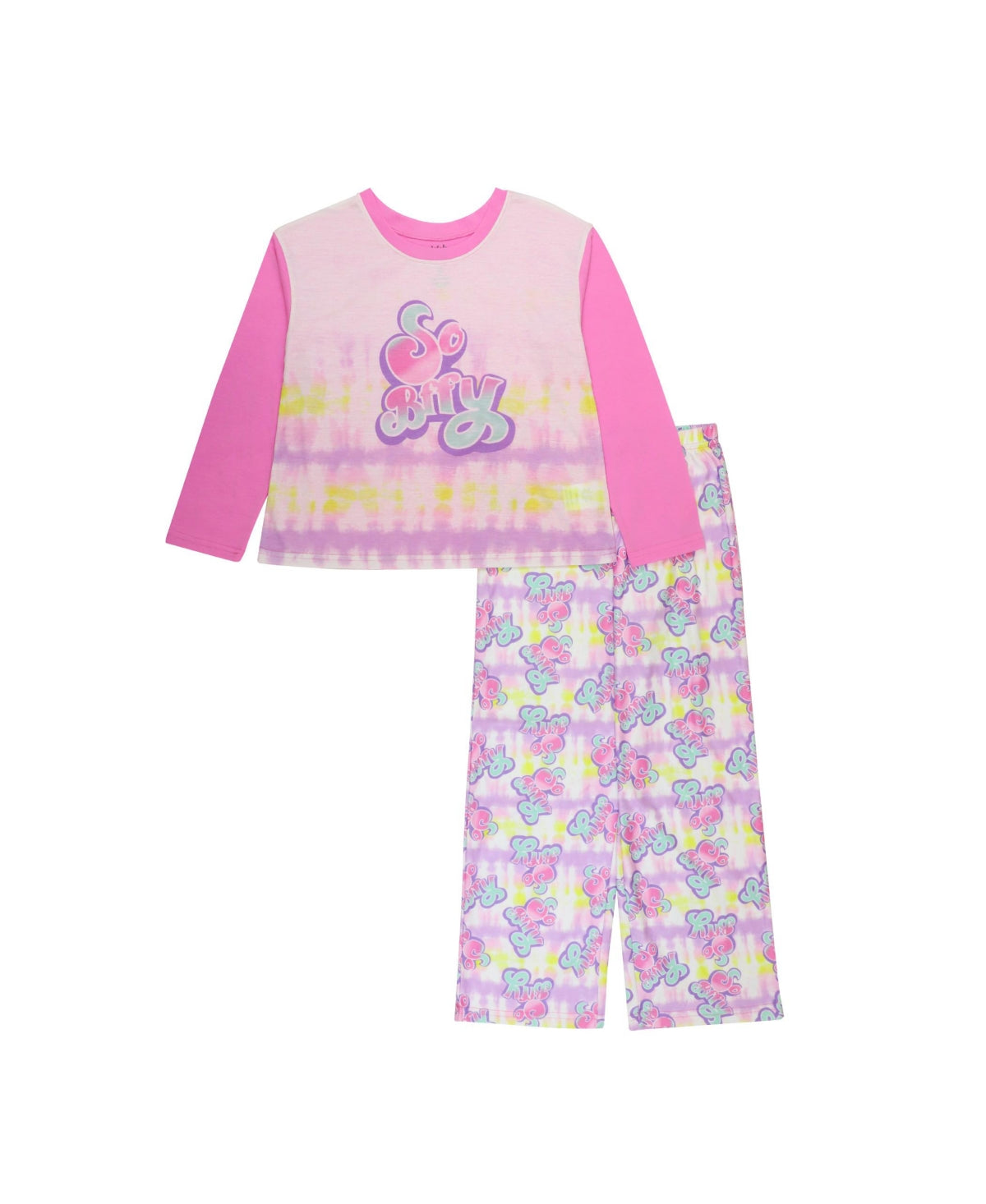 Conjunto de 2 peças de camiseta e pijama para meninas Wewearcute, rosa, tamanho 4