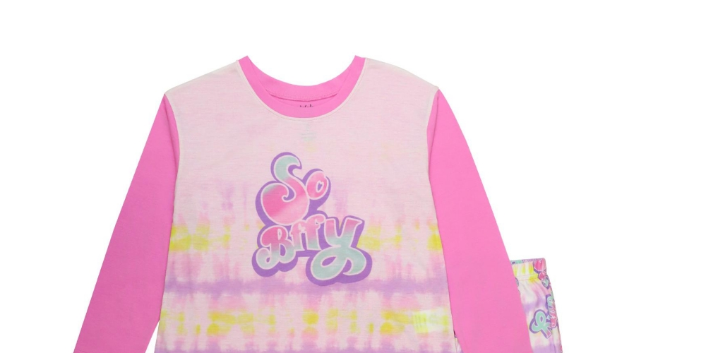 Conjunto de 2 peças de camiseta e pijama para meninas Wewearcute, rosa, tamanho 4