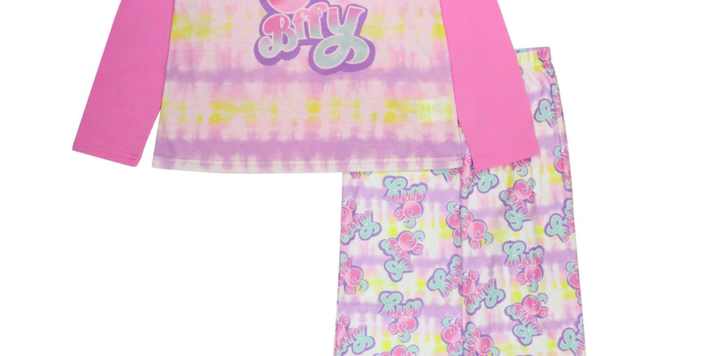 Conjunto de 2 peças de camiseta e pijama para meninas Wewearcute, rosa, tamanho 4