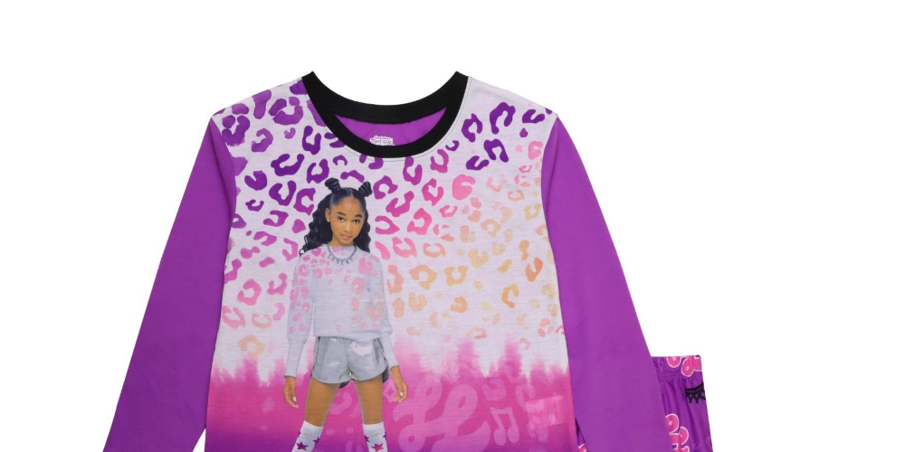 Conjunto de 2 peças de camiseta e pijama That Girl Lay Lay Big Girl, roxo, tamanho 8