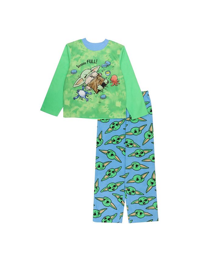 Conjunto de blusa e pijama Mandalorian Ame Big Boy, 2 peças, azul, tamanho 10