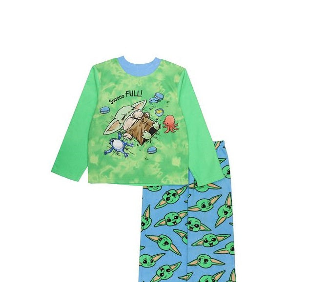 Conjunto de blusa e pijama Mandalorian Ame Big Boy, 2 peças, azul, tamanho 10