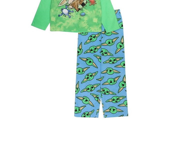 Conjunto de blusa e pijama Mandalorian Ame Big Boy, 2 peças, azul, tamanho 10
