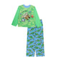 Conjunto de blusa e pijama Mandalorian para meninos AME, 2 peças, verde, tamanho 6