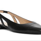 Stuart Weitzman Sapatilhas femininas com detalhes em slingback, pretas, tamanho 8,5 M