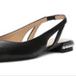 Stuart Weitzman Sapatilhas femininas com detalhes em slingback, pretas, tamanho 8,5 M