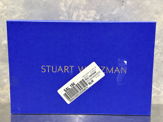 Sandálias femininas Stuart Weitzman de salto alto, cinza, tamanho 7,5 M