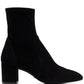 Stuart Weitzman Sleek 60 Sock Bootie Feminino Preto Tamanho 8 M