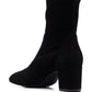 Stuart Weitzman Sleek 60 Sock Bootie Feminino Preto Tamanho 8 M