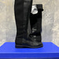 Botas de montaria femininas Stuart Weitzman, cano alto, com sola de lingueta, pretas, tamanho 9,5