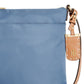 Bolsa transversal feminina Tommy Hilfiger Julia North South azul tamanho regular