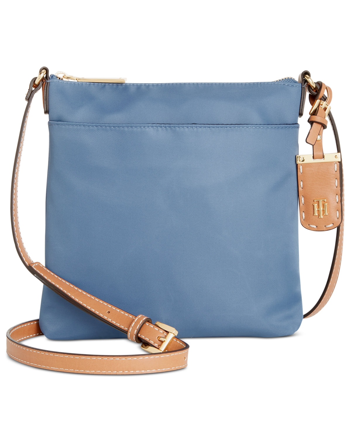 Bolsa transversal feminina Tommy Hilfiger Julia North South azul tamanho regular