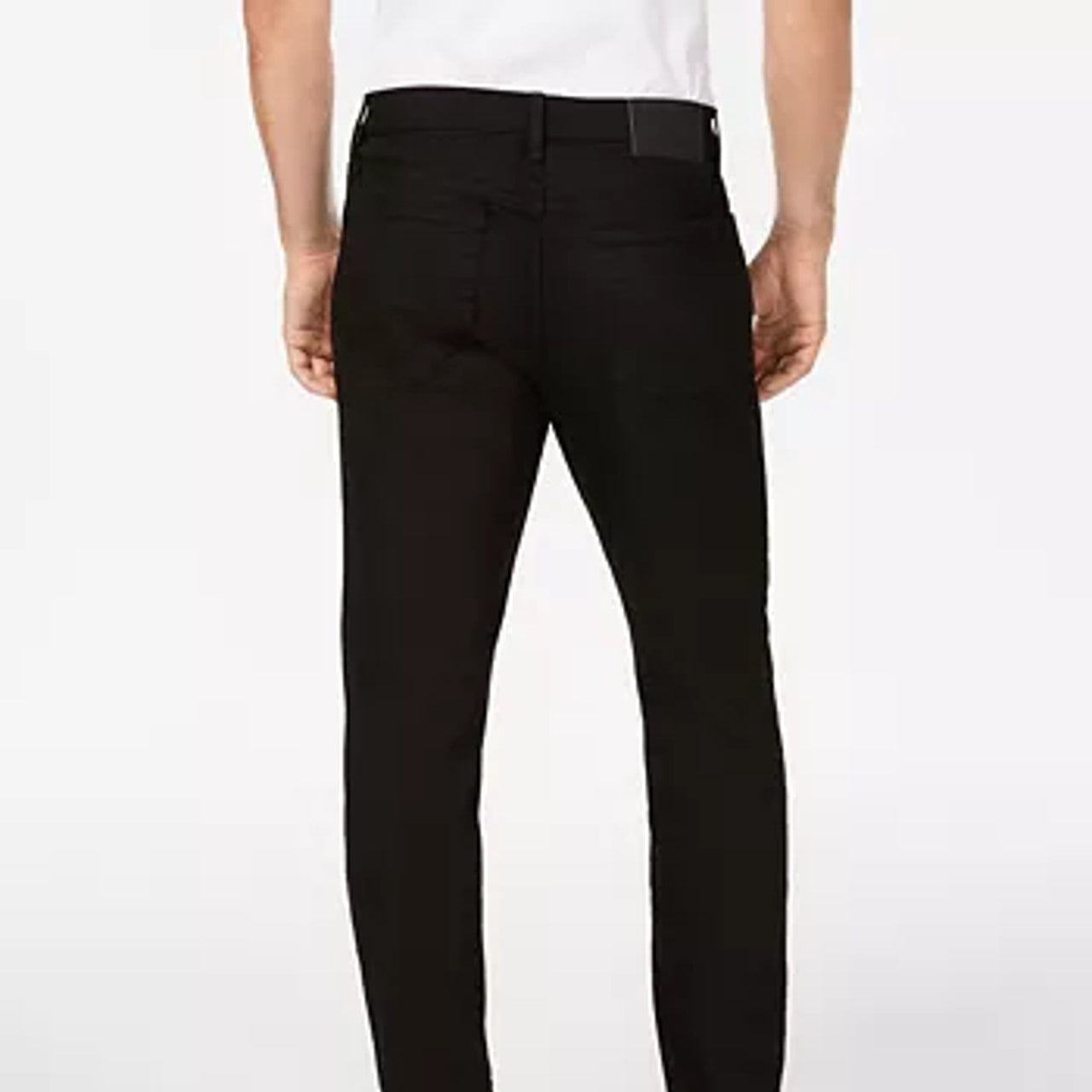 Calça jeans masculina Tommy Jeans Big &amp; Tall Straight Fit Stretch, preta, tamanho 48x34