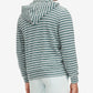 Tommy Hilfiger Masculino Listrado French Terry Moletom com Capuz e Zíper, Verde, Tamanho XXG