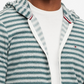 Tommy Hilfiger Masculino Listrado French Terry Moletom com Capuz e Zíper, Verde, Tamanho XXG