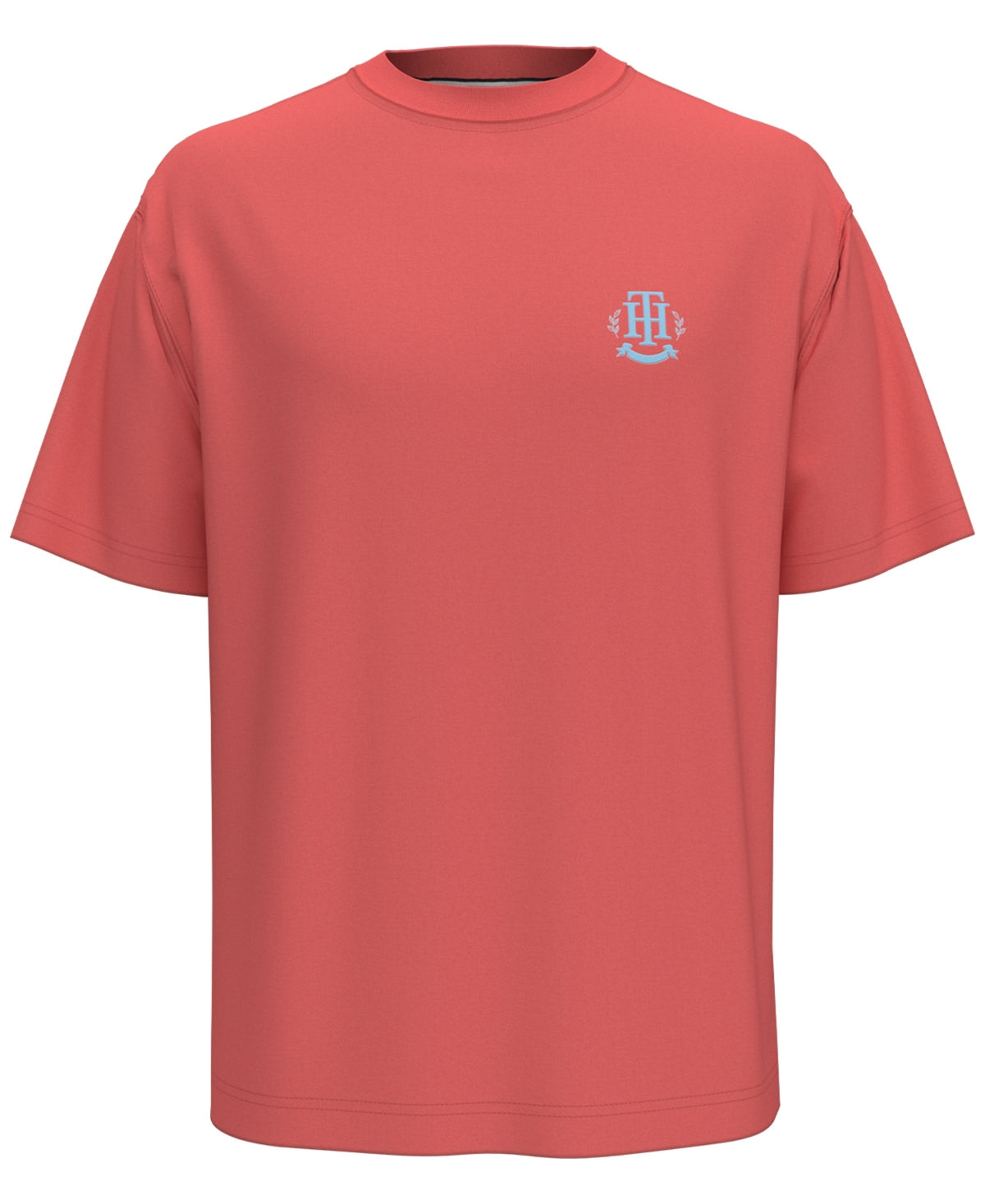 Camiseta Tommy Hilfiger Masculina Monograma Manga Curta Rosa Tamanho Médio