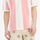 Polo Tommy Hilfiger Heritage Stripe Relaxed Fit Masculino Rosa Tamanho XX-G