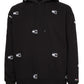 Moletom com capuz Tommy Jeans Twisted Critter Flag Masculino Preto Tamanho Médio