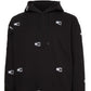 Moletom com capuz Tommy Jeans Twisted Critter Flag Masculino Preto Tamanho Médio