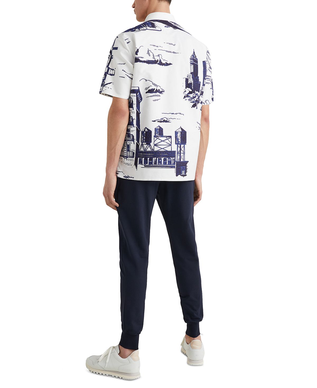 Camisa Tommy Hilfiger Masculina Toile De Jouv Nyc Custom Fit Branca Tamanho P