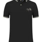 Camisa polo masculina Tommy Hilfiger Christian Regular Fit, preta, tamanho grande