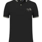 Camisa polo masculina Tommy Hilfiger Christian Regular Fit, preta, tamanho GG