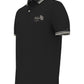 Camisa polo masculina Tommy Hilfiger Christian Regular Fit, preta, tamanho GG